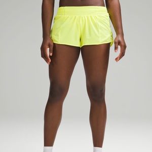 Lululemon Electric Lemon Hotty Hot Shorts